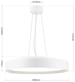 Lustra LED suspendata iluminat ambiental VARIO D-60cm