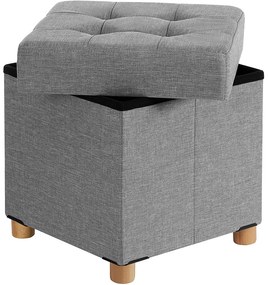 cutie scaun, căptușită, încărcabilă până la 300 kg, gri deschis | SONGMICS
