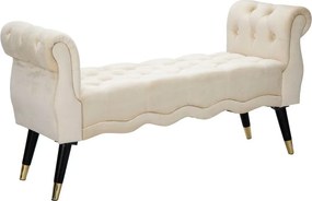 Bancă crem cu tapițerie din catifea Paris – Mauro Ferretti