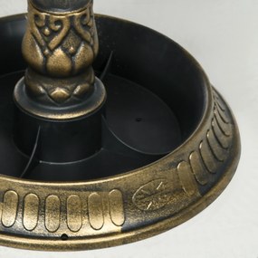 Outsunny Baie pentru păsări, furajer pentru Păsări ghiveci 2 în 1 dim. Ø 50 x 72H cm polipropilenă Bronz Antic | Aosom Romania