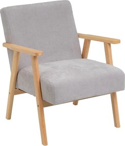 Fotoliu gri cu tapițerie din chenille Vintage – Casa Selección