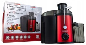 Storcator de fructe si legume  Royalty Line PJ-19001, 700 W, 2 viteze, 450 ml, Anti-picurare, Rosu