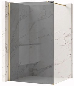 Paravan de dus Rea Flexi Grey / Brush Gold 90