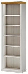 Bibliotecă albă din lemn de pin 74x223x37 cm Anita – Støraa