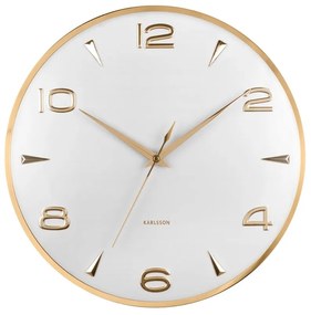 Karlsson 6017WH ceas de perete design alb, diametru  40 cm