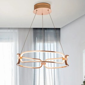 Lustra LED suspendata design ultra-modern Ã47cm Colette auriu roze