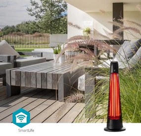 Element de încălzire de exterior Nedis HTPA21BKW SmartLife 600/1200W/230V Wi-Fi Tuya IP24