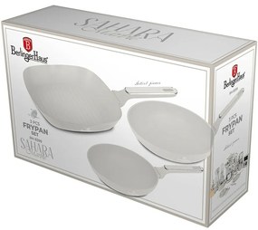 BerlingerHaus Set de tigăi cu suprafață din titan Sahara Marble, 2+1 buc.