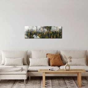 Tablou - Pădure în nori (cu ceas) (90x30 cm)