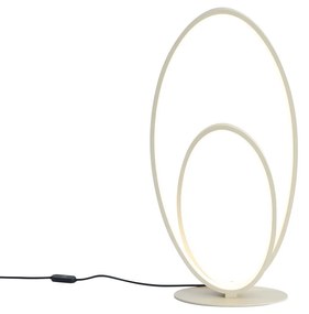 Lampă de masă de design bej, incl. LED, cu 3 trepte de intensitate luminoasă - Boomerang