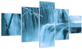 Tablou - cascadele închețate (125x70 cm), în 40 de alte dimensiuni noi
