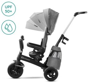 Tricicletă pentru copii 5v1 EASYTWIST gri/neagră KINDERKRAFT