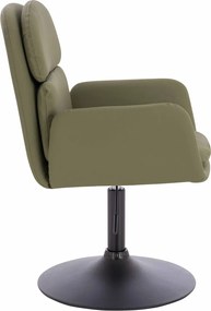 HR480N Scaun Khaki Piele Ecologica Premium Soft cu Bază Neagră