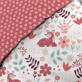 Lenjerie de pat pentru copii albă-roz din bumbac pentru pat de o persoană 140x200 cm Bichette – douceur d'intérieur