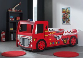 Set CARBED format din Pat copiiul NEW FIRE TRUCK și SALTEA PAT COPIIua asortată.