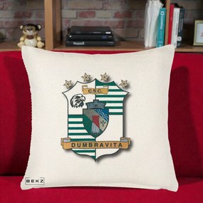 Perna Personalizata CSC Dumbravita Fotbal, 40x40 cm, Crem Reliefat, Husa Detasabila, Perna Inclusa, BEKZ®