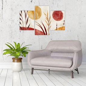 Tablou - Plante și cercuri (90x60 cm)