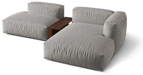 Colțar modular gri deschis (cu colț pe partea dreaptă) Martina – Micadoni Home