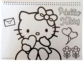 Hello Kitty Sweetheart Caiet de schițe spirală A/4 cu 40 de foi și autocolante