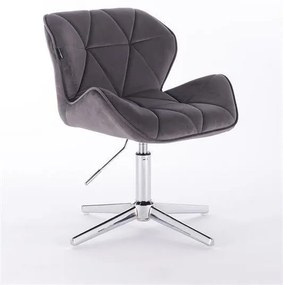 HR111CROSS Scaun Catifea Grafit Velur