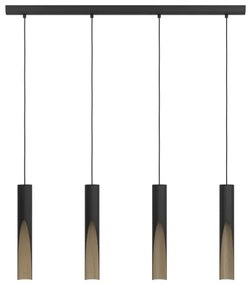 Lustră LED pe cablu Eglo 901733 BARBOTTO 4xGU10/4,5W/230V 3000K negru/maro