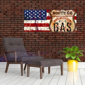 Tablou - Vintage steag (120x50 cm)