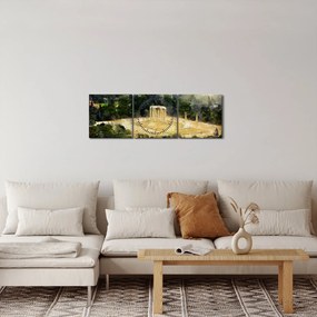 Tablou - Templul lui Zeus, Atena, Grecia (cu ceas) (90x30 cm)
