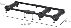 HOMCOM Trainer de Bicicletă Interioară, Suport Antrenament Reglabil, 49x16x82-130cm, Negru | Aosom Romania