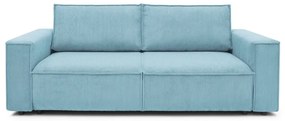 Canapea extensibilă din reiat Bobochic Paris Nihad, 245 cm, albastru deschis