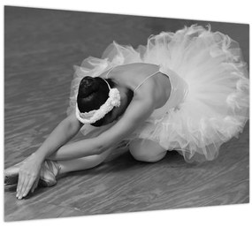 Tablou - Balerină, alb-negru (70x50 cm)