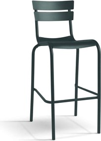 Set 4 scaune BAR aluminiu -HORECA- h 103 cm - GRI ANTRACIT
