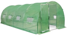 Solar pentru legume cu cadru metalic 3x6m verde Garden Point cu ușă