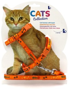 Ham pentru pisici culoarea portocaliu 120x1cm