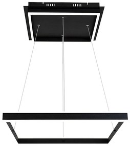 Lustra suspendata LED design modern Quadro negru mat, alb