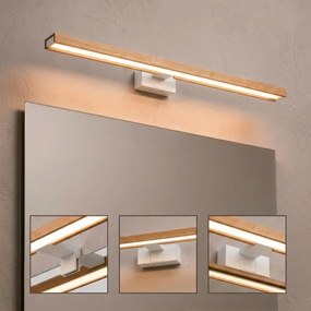 Brilagi - Iluminare LED pentru oglindă de baie 3în1 WOODY MIRROR LED/15W/230V IP44 alb/stejar
