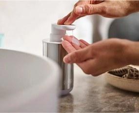 Dozator de săpun lichid argintiu din oțel inoxidabil 300 ml Duo Steel – Joseph Joseph