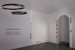 Sistem circular sina magnetica cu iluminat in partea superioara Breda 90cm