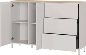 Comodă crem cu aspect mat 151x98x40 cm Savoca – Germania