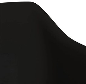 Scaune de bucatarie pivotante, 6 buc., negru, catifea 6, Negru