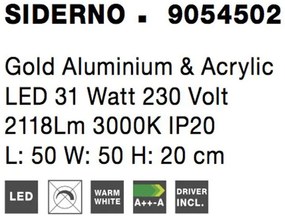 Lustra aplicata LED moderna cu design original deosebit SIDERNO