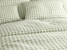 Lenjerie de pat din bumbac NORDIC CHECK verde, fermoar Dimensiune lenjerie de pat: 70 x 90 cm | 140 x 200 cm