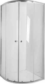 Cabina de dus semirotunda Invena Vitoria si usi culisante 90x90 crom