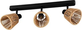 Eglo 44131 - Plafonieră cu 3 spoturi KEELBY, 3x E14 (max. 10W), 230V, negru/bej