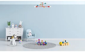 Lustră aplicată CAMBRIDGE 6xE27/20W/230V albastră/roșie/portocalie