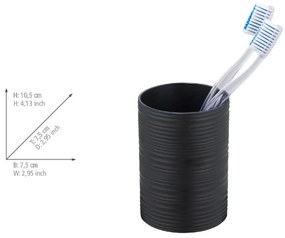 Suport pentru periuța de dinți negru din plastic Lyon – Allstar