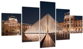 Tablou - Louvre noaptea (125x70 cm), în 40 de alte dimensiuni noi