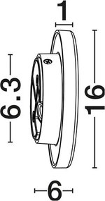 Aplica lumina ambientala pentru fatade IP65 ELLUX negru 16cm