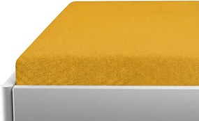 Cearsaf frote pentru patut copii PREMIUM 60x120 cm galben-portocaliu