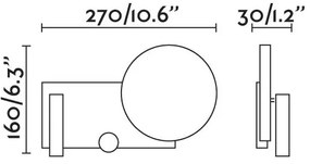 Lampă LED de perete dimabilă KLEE LED/10W/230V + LED/3W FARO 20065