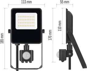 Proiector LED cu senzor VISIO LED/20W/230V 4000K IP65